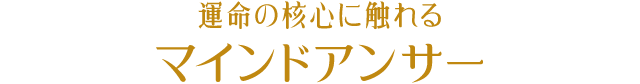 運命の核心に触れる マインドアンサー